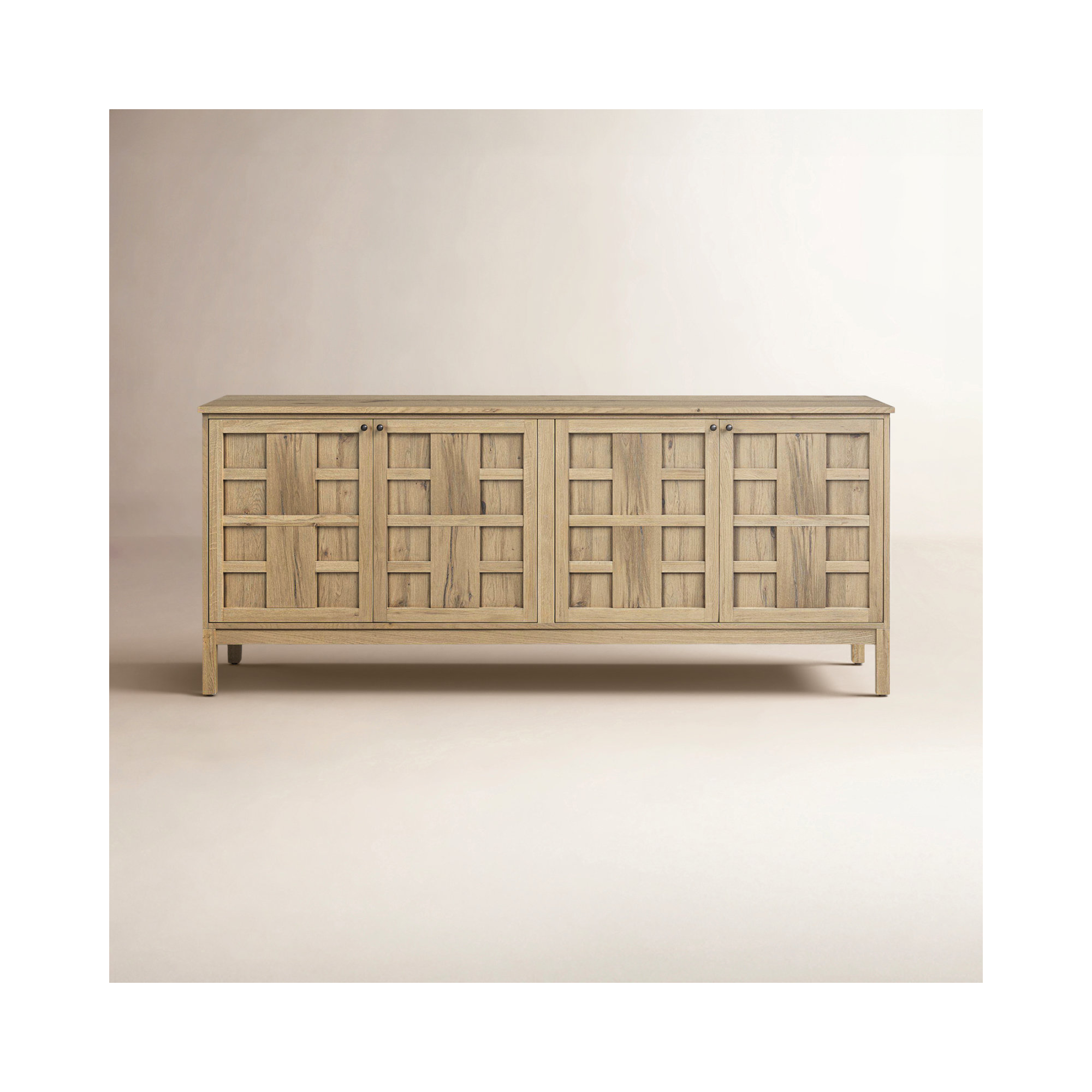Colina Sideboard-Smoked Black, Aged Natural Oak