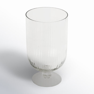 Perry 11'' H Glass Tabletop Hurricane