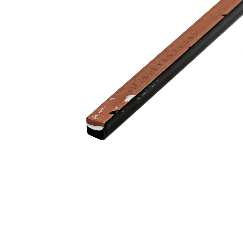 Neros 7.9" x 0.38" Glossy Ceramic Bullnose Tile Trim in Black