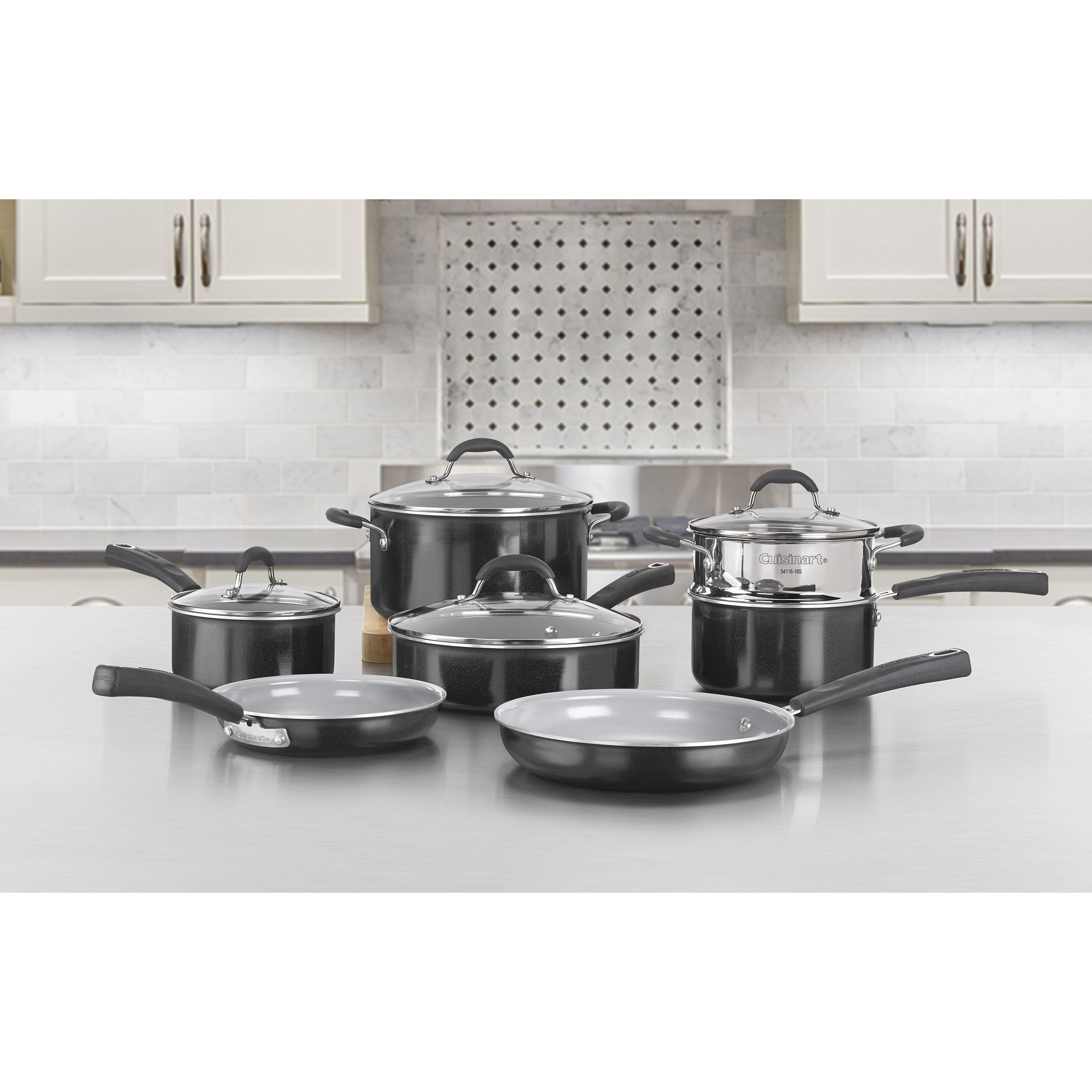 Cuisinart Ceramica XT 11-Piece Non-Stick Cookware Set, Black