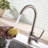 Kitchen Faucet Single Handle Stainless Steel,Commercial Single Hole Kitchen Sink Faucet,Modern One Hole Bar Sink Faucet