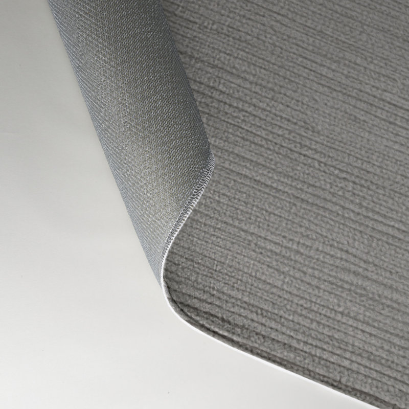 Solid Gray Indoor and Outdoor Area Rug, Rectangle 5' x 7'