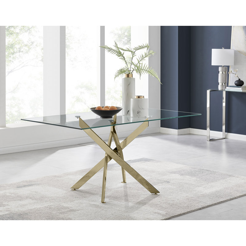 Dining Set, Cappuccino/Gold