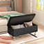 Repose-pieds de rangement rectangulaire en similicuir de 37,4 po Voxto-68341884