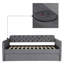 Lit de jour simple en velours avec lit gigogne et station de charge Modern-18203372