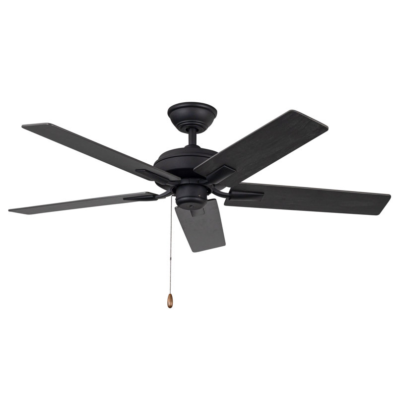 Ventilateur de plafond 52 po Erikson, Noir mat, Noir