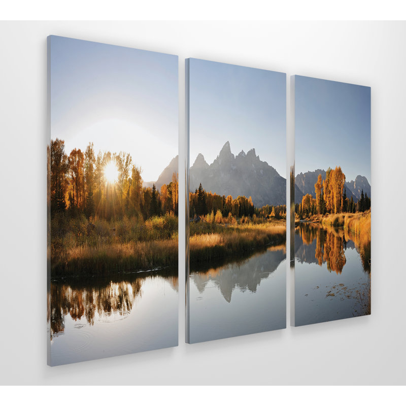 Landing on Snake River - Image multi-pièces sur toile, H 24 po x l 36 po x P 1,5 po