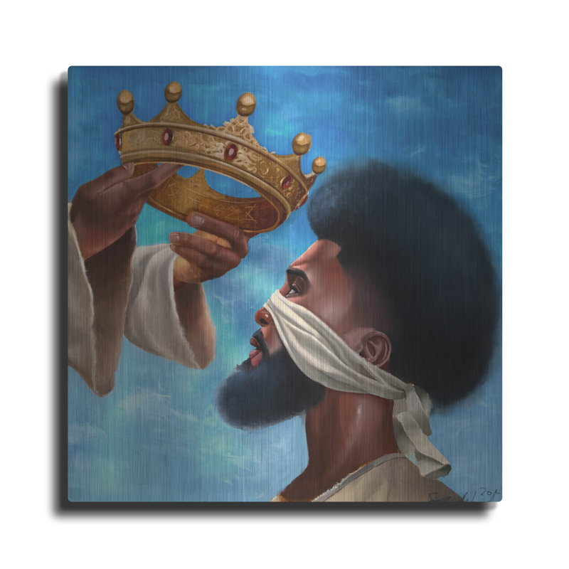 «Crown Me Lord Man» par Salaam Muhammad, art mural en métal, H 36 po x l 36 po