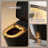 One Piece Tankless Smart Toilet with Automatic Open/Close Lid, Foot Sensor Flush, Heated Seat, LED Display & Night Light, Black-125004187