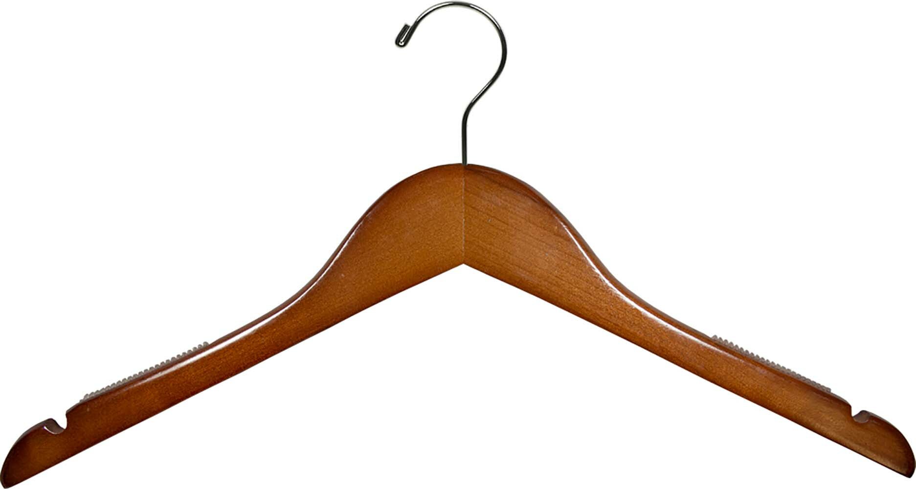 Baby's Wooden Top Hanger with Chrome Hook