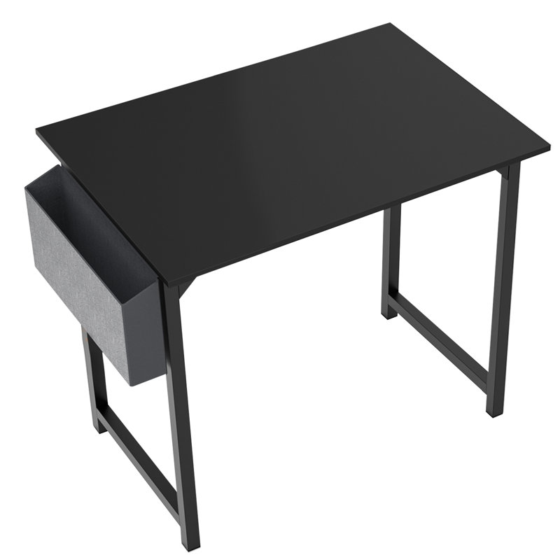 Geneveive Metal Base Writing Desk, Black, 29.8" H x 31.5" W x 19.7" D