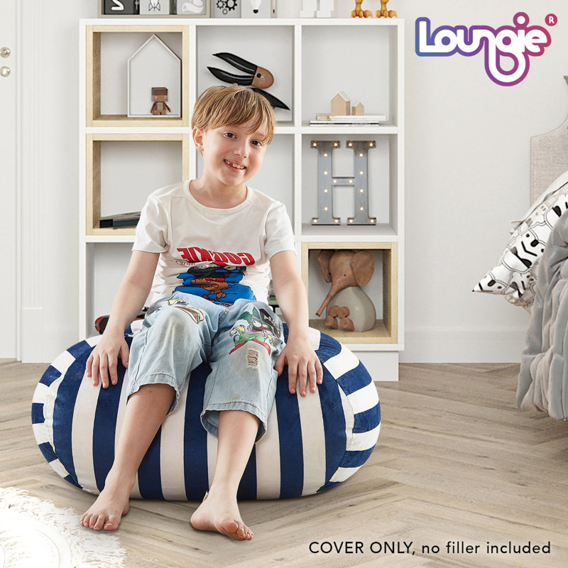 Housse de rangement pour sac de pois 32 po, Microfibre bleu marine / suédine