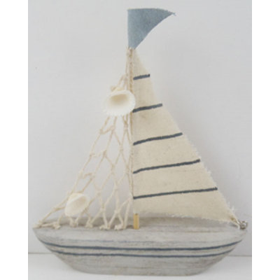 Wooden Sailboat Figurine