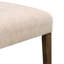 2 chaises de salle à manger revêtues de tissu d'ameublement: beige, pieds en bois d'hévéa brun, capacité de 330 lb, chaises d'option de siège stable (2): tissu beige, bois d'hévéa massif, choix intemporel-118004127