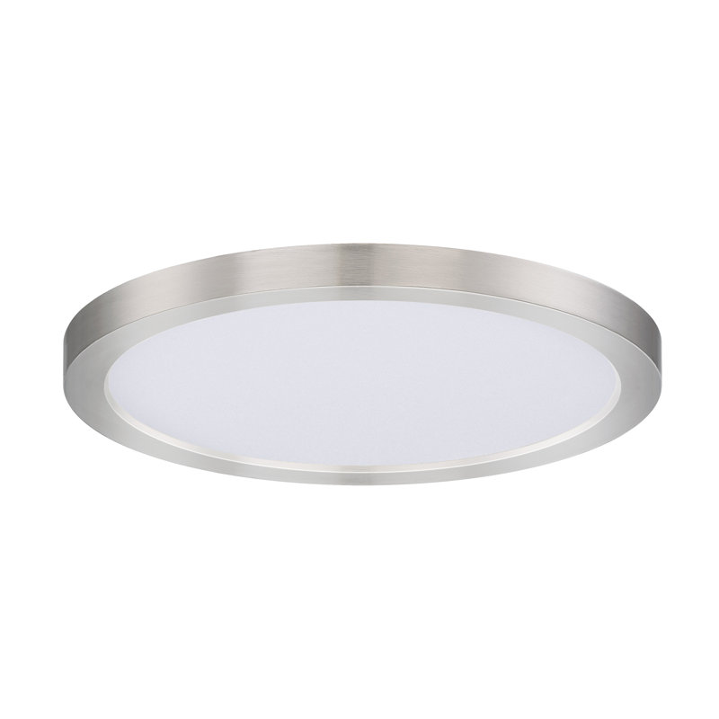 Verletta Glass LED Flush Mount, Satin Nickel