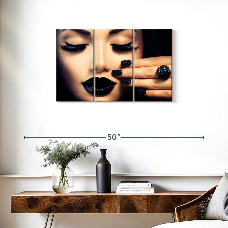 Shuttleworth Black Themed Makeup, 20" H x 33" W