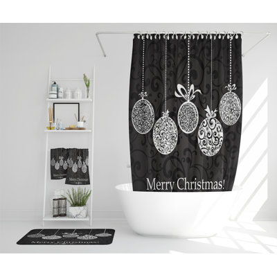 Manford Polyester Shower Curtain Set