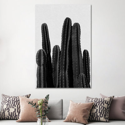 Cactus I B&W by Orara Studio - Wrapped Canvas Print