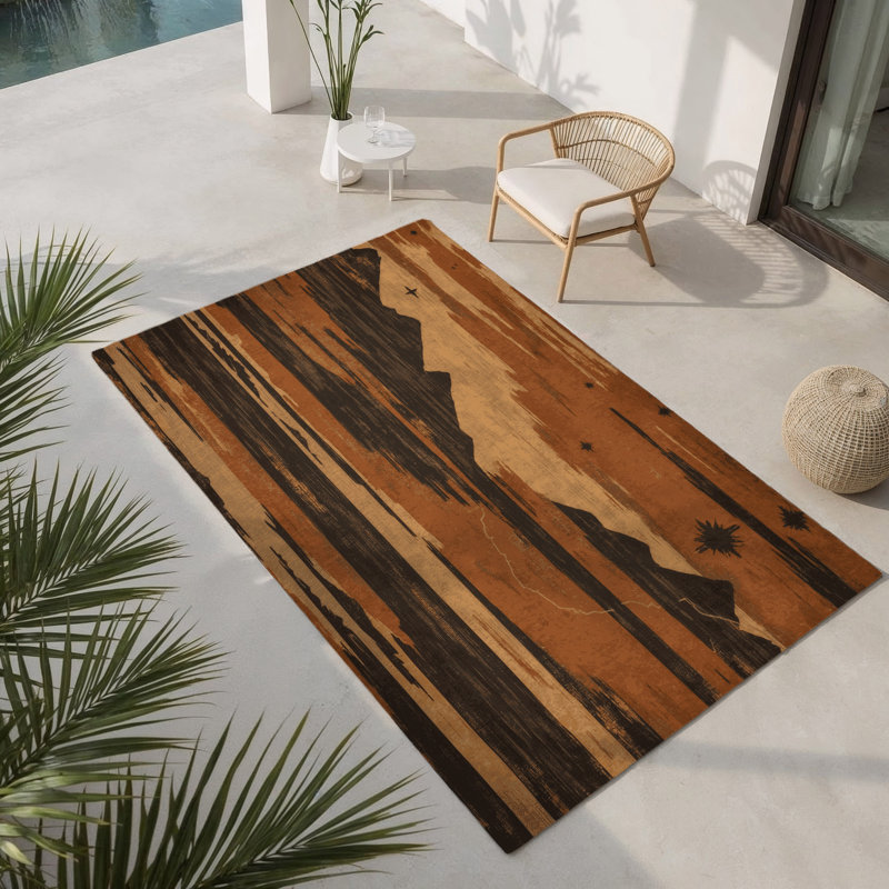 Dawnlit Crests Indoor And Outdoor Area Rug, Rectangle 9' x 12'