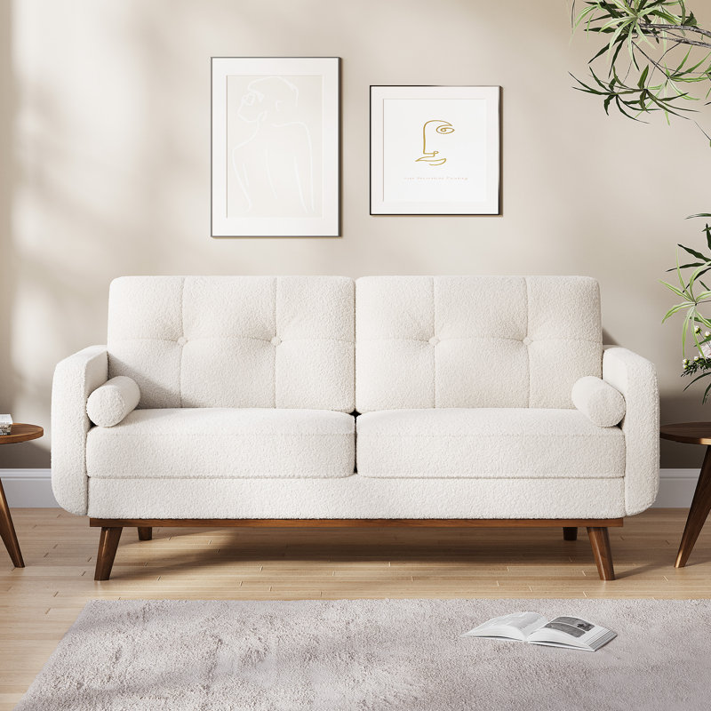Canapé 65 po Boucle, Blanc