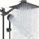 Shower Head Combo 12Inch High Pressure Rain Shower Head with 11 Inch Adjustable Extension Arm and 3 Settings Handheld Shower Head Combo with Long Hose