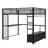 Metal Gaming Loft Bed With LED-2053376772