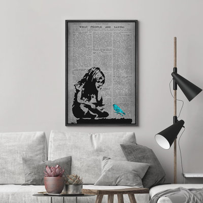 Journal Banksy Girl sur toile