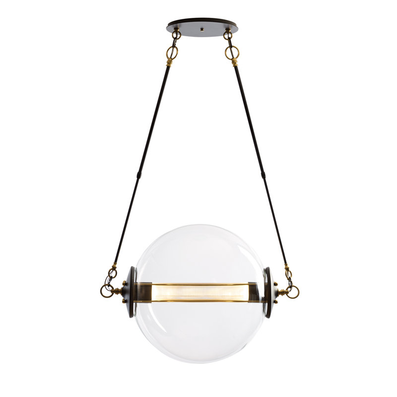 Otto 2 - Light Unique Globe Chandelier, Stainless Steel Mesh, 48.8" H x 28.4" W x 20" D