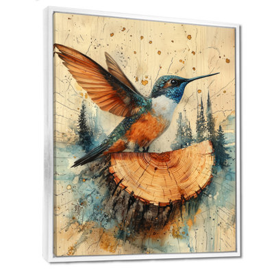 Art sur toile, Colibri de Gertwin dans la forêt II