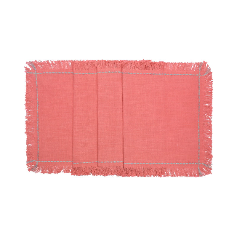 Chemin de table en coton Gwinner Cheryl, Rose