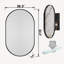 Miroir ovale encastré avec rangement pour pharmacie-2137228040