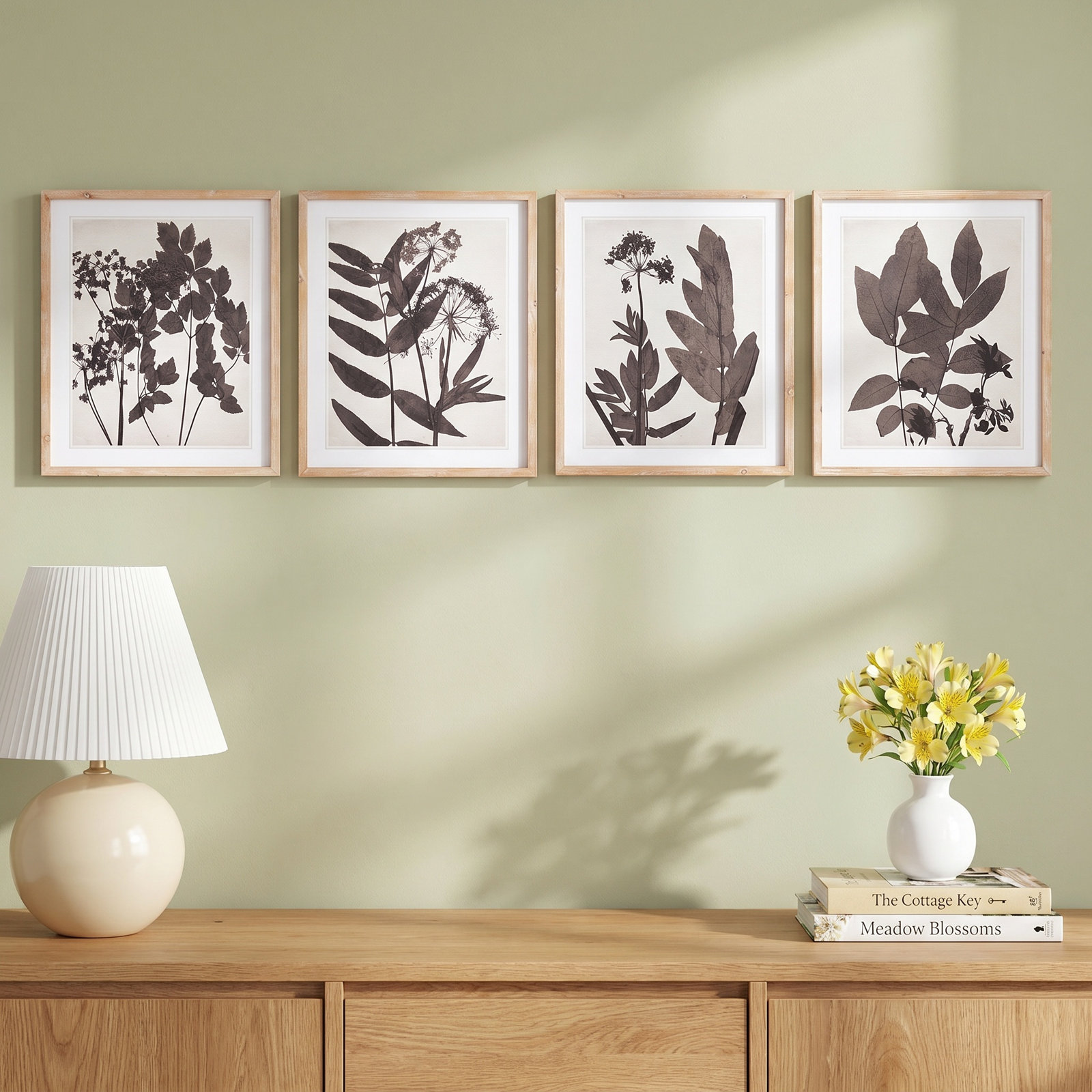 Pressed Foliage 4-Piece Print Set
