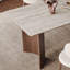 Table Mid-Century rectangulaire en bois et pierre-125054391-125054387