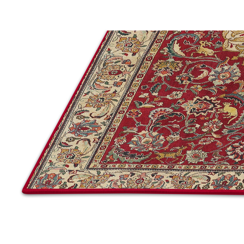 Tapis de style oriental rouge, Rectangle 4 pi x 6 pi