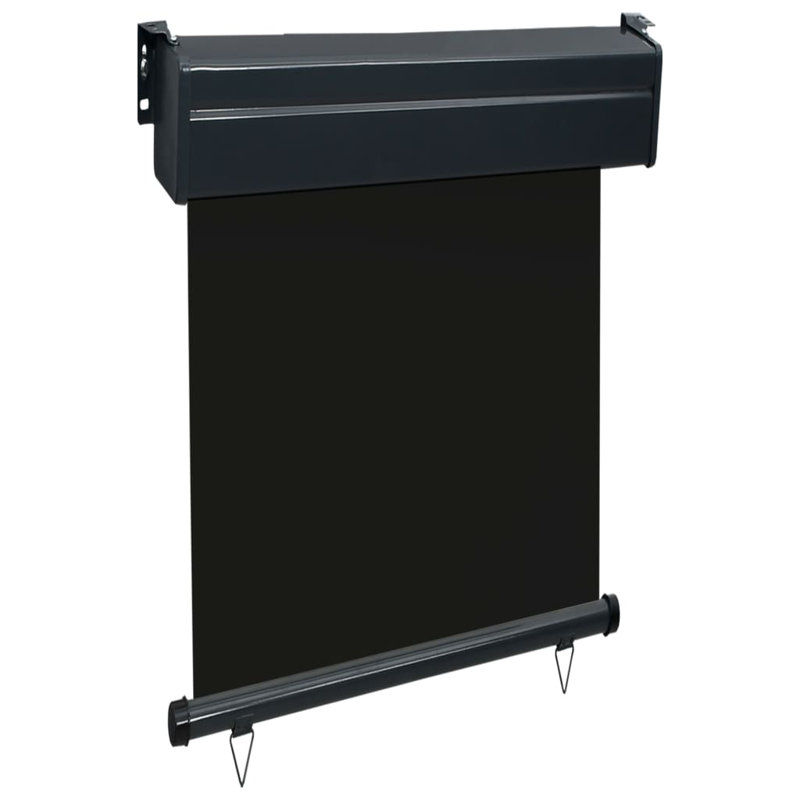 Ergun Balcony Side Awning 65x250 cm, Black