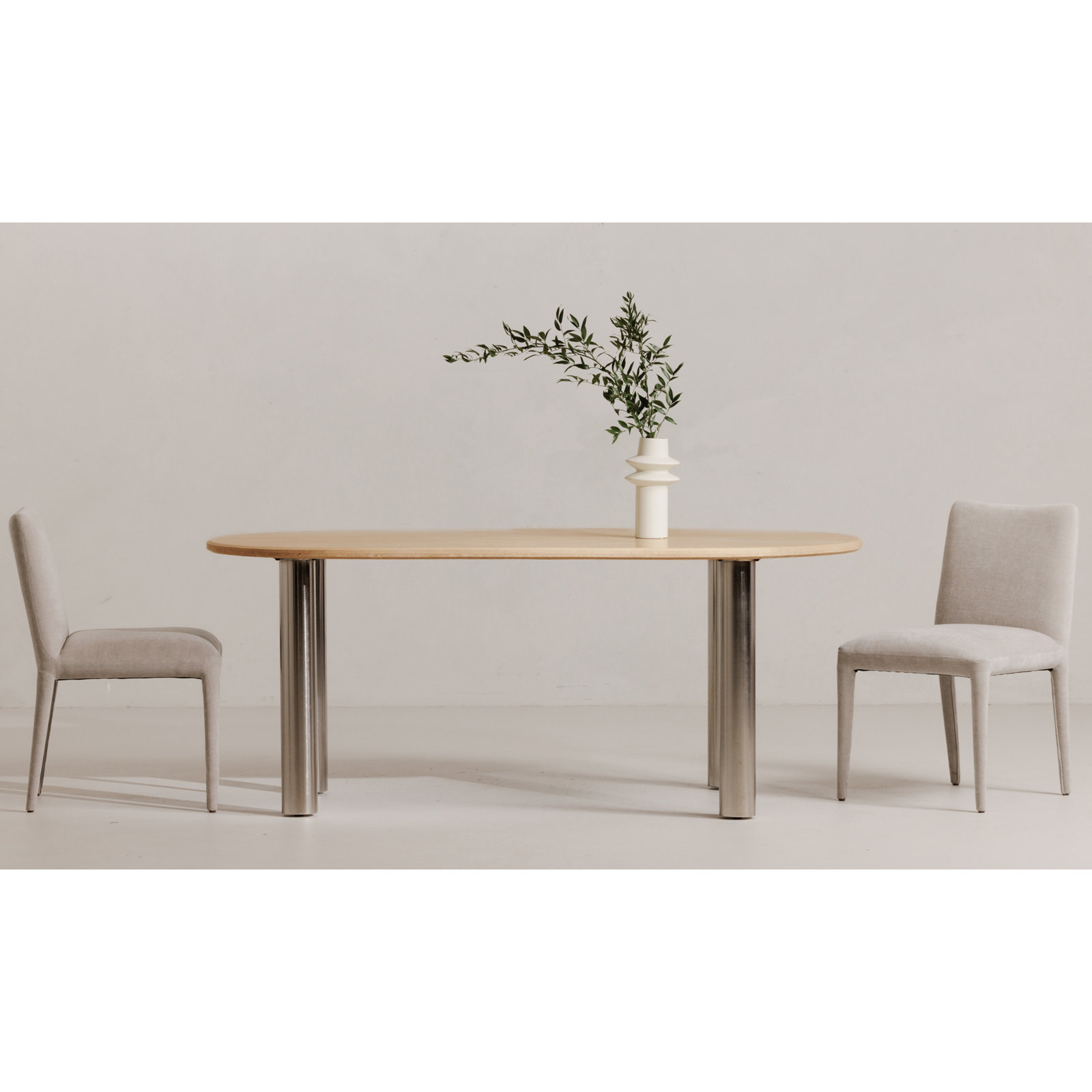 Andersen Dining Chair, Dove Performance Chenille