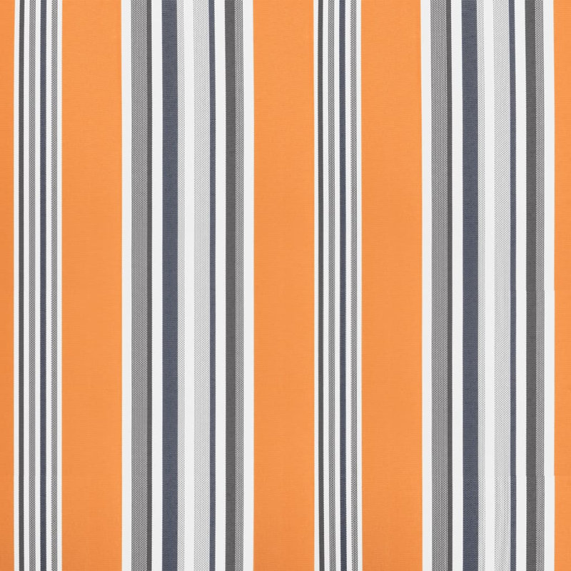VidaXL 20 D Retractable, 430cm W x 20cm D, Orange/Brown/Black, Striped