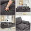 Canapé 89 po surdimensionné en chenille confortable 89 po - Couchette 3 places avec assise profonde et soutien lombaire, gris-85583551