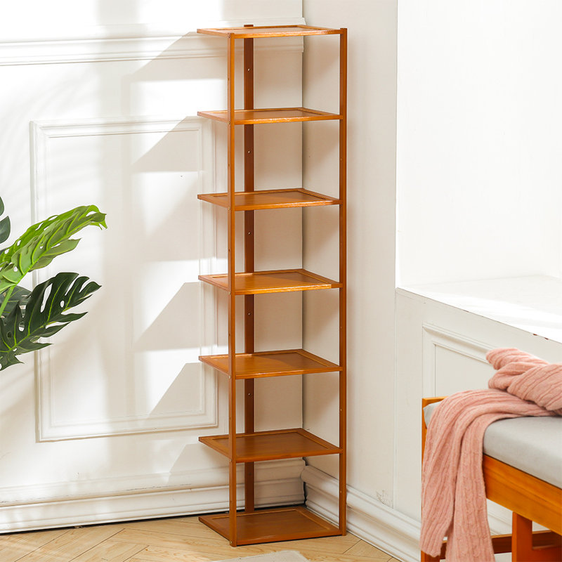 7 Pair Shoe Rack, Brown