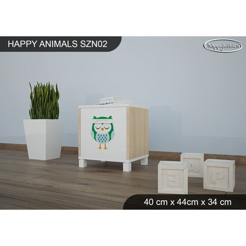 Nightstand, White/Oak