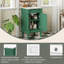 Meuble-lavabo de salle de bain avec lavabo en céramique, tablette réglable et portes