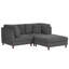 2 Seater Corduroy Corner Sofa -1487976463