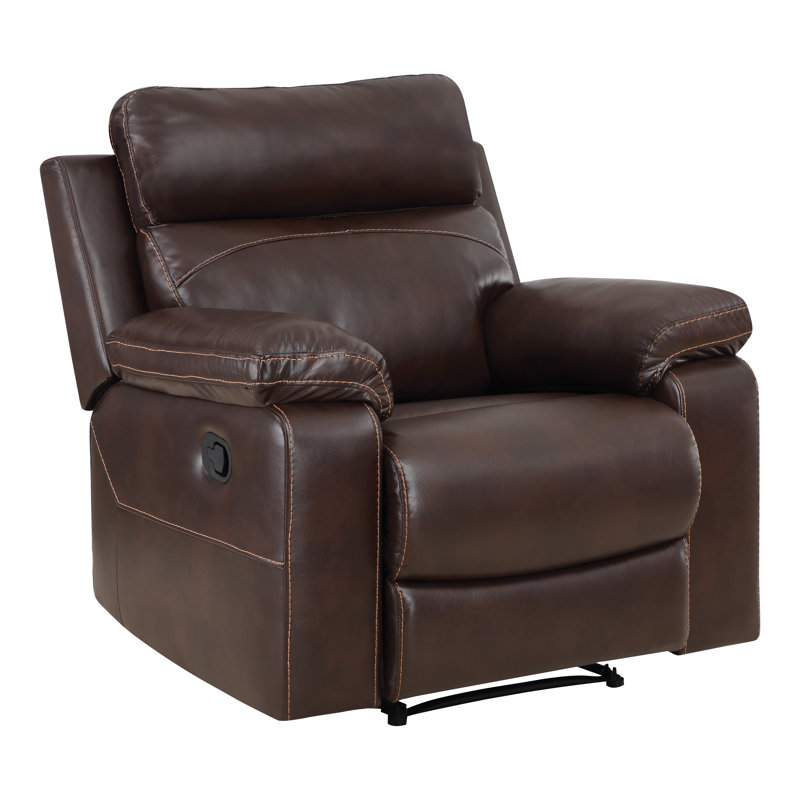 Bryson Faux Leather Recliner, Espresso Faux Leather