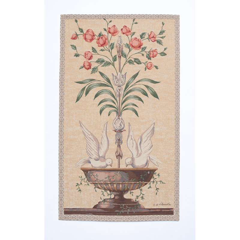 Tapisserie Fountain Doves I