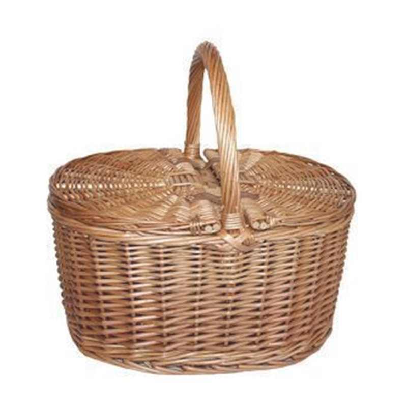 Lidded Oval Picnic Basket