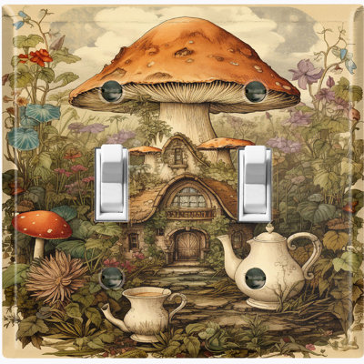 Nature Themed 2 - Gang Toggle Light Switch Standard Wall Plate