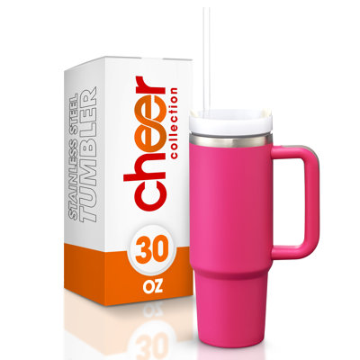 Cheer Collection 30oz. Double Wall Insulated Travel Tumbler