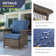 Maximin 4 - Pieces Outdoor Wicker Patio Chair Set with Ottomans and Cushions