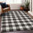 Premium Machine Washable Prisco Black Rug-1212854357