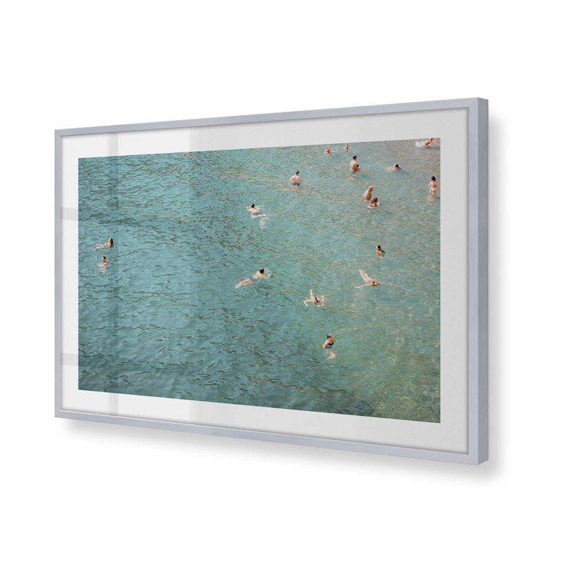 Impression rafraichie rafraîchissante, sans cadre, H 13,25 po x l 17,25 po x P 1,25 po, Cadre simple en chrome poli poli